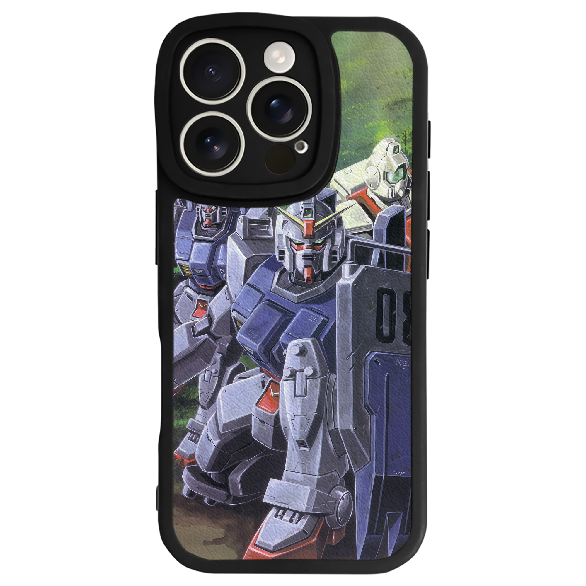 （画像用） 機動戦士ガンダム Mobile Suit Gundam 【iPhone 16シリーズ対応】シリコンスマホケース（レザー調） 材質：シリコン
